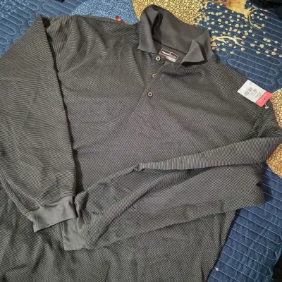 Polera manga larga gris a rayas - miniatura 3