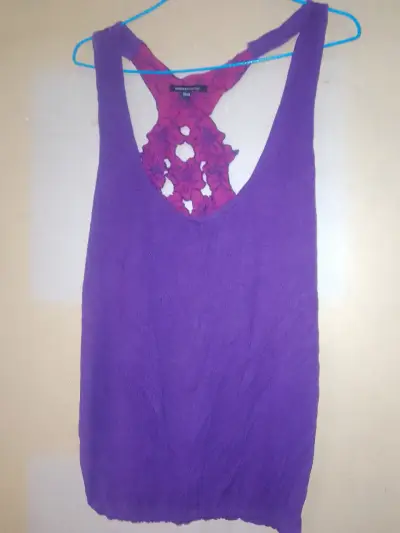 Polera sin mangas morada - miniatura 1