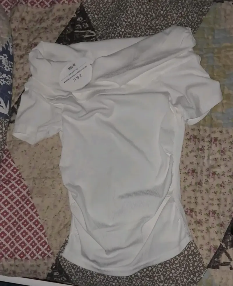 Falda negra talla L/XL, polera L y pantys efecto - 3