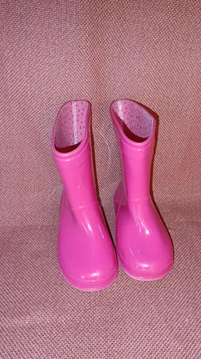 Botas de lluvia rosadas para niña - miniatura 1