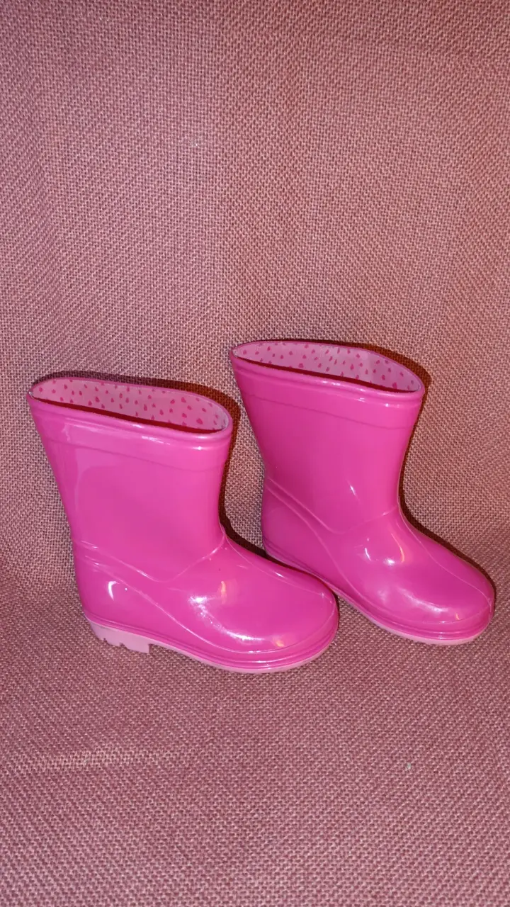 Botas de lluvia rosadas para niña - 2