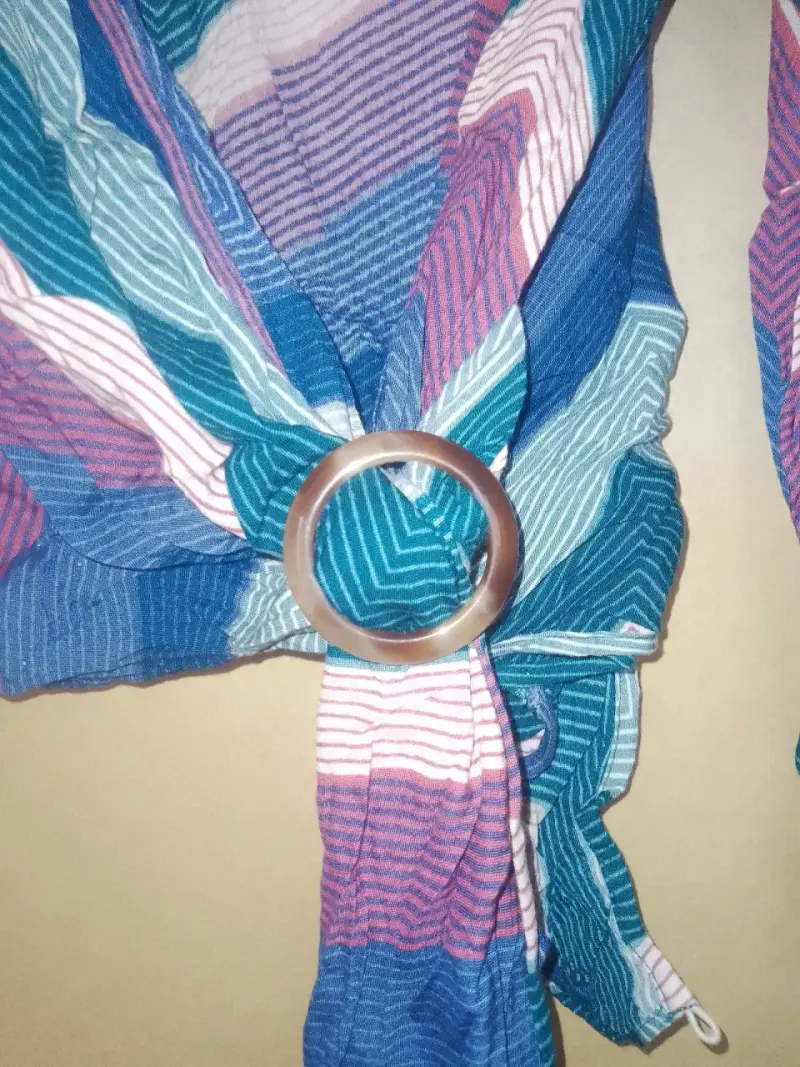 Blusa con patrón zigzag multicolor - 2