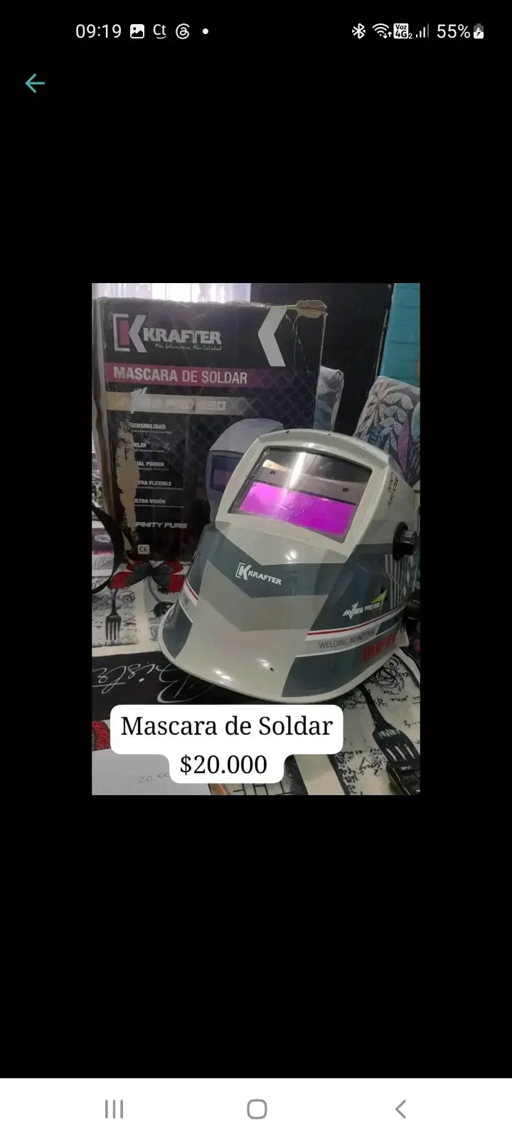 Máscara de soldar Krafter