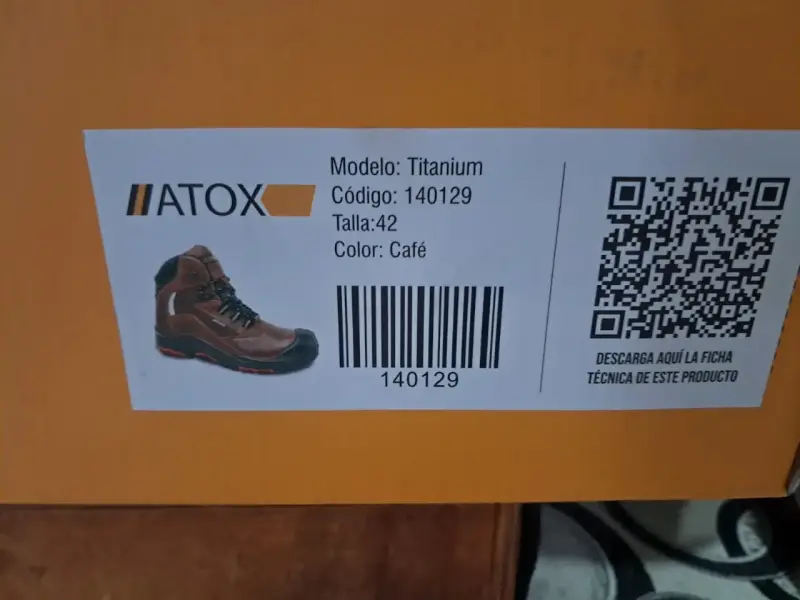 Zapato Seguridad ATOX Titanium café 42 NUEVO - 2