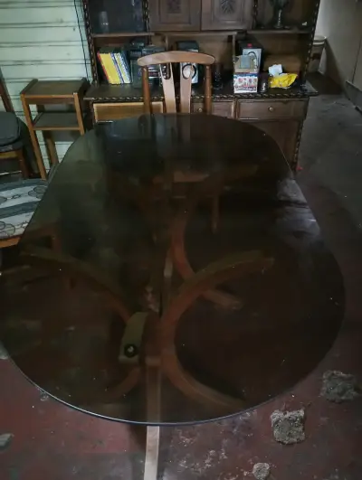 Mesa comedor ovalada de madera - miniatura 2
