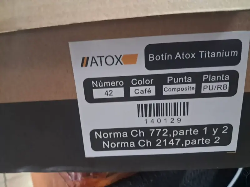 Zapato Seguridad ATOX Titanium café 42 NUEVO - 2
