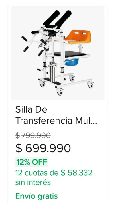 Silla de transferencia Heizen - miniatura 3