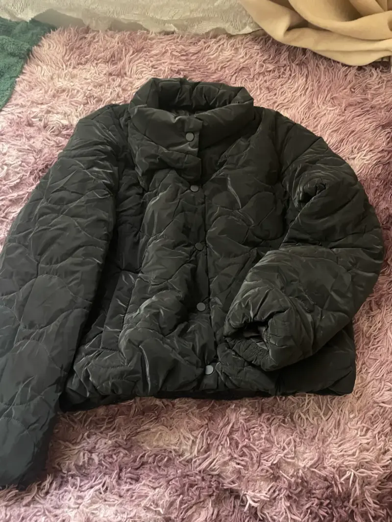 parka / chaqueta negra efecto grafito - 3
