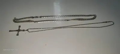 Cadena de plata con cruz - miniatura 2