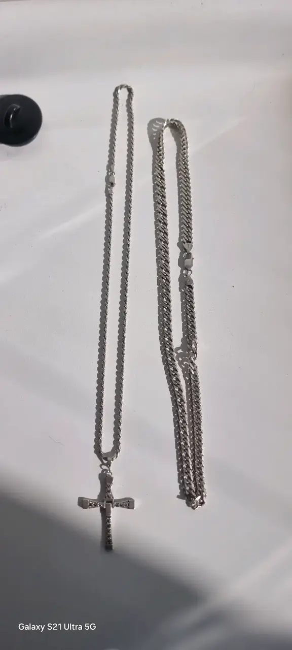 Cadena de plata con cruz - 3