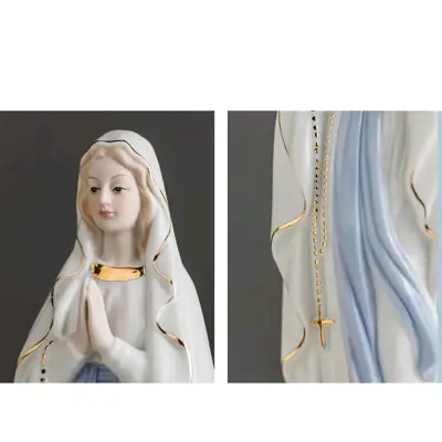 Figura Virgen María cerámica - miniatura 3