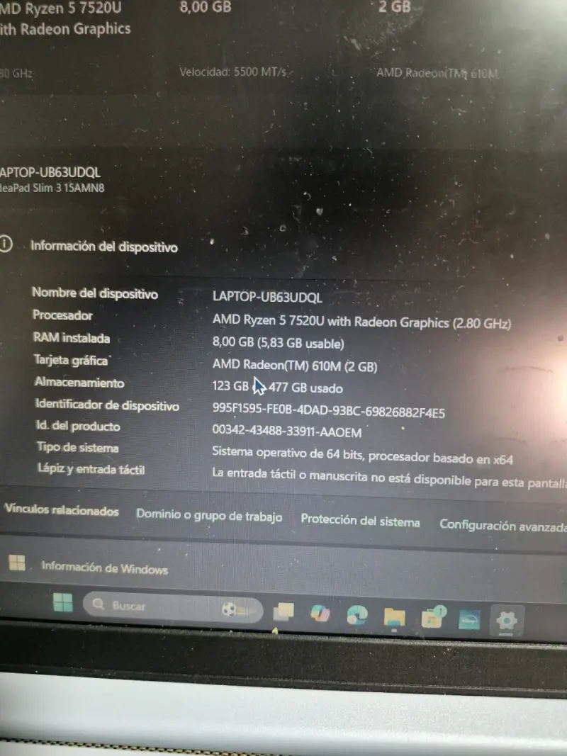 Notebook Lenovo gris claro - 4
