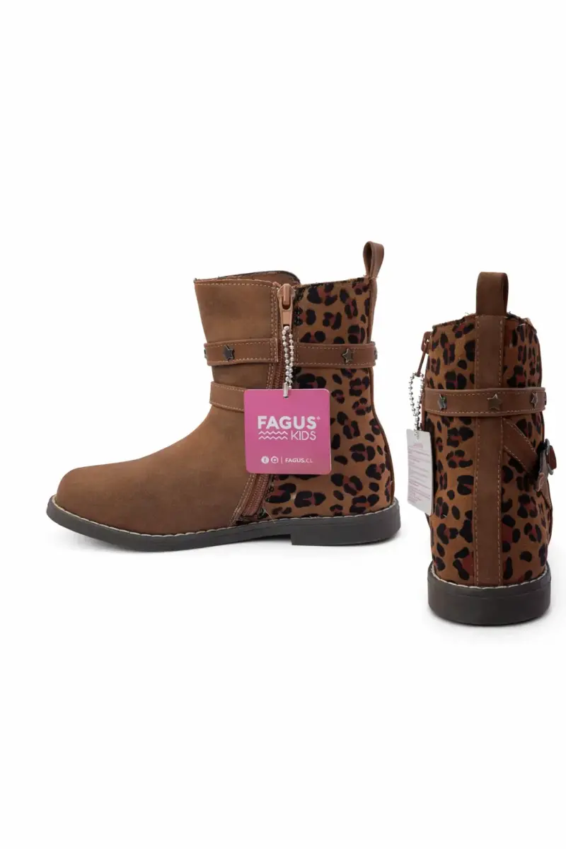 Botas café con estampado leopardo N*31 - 2
