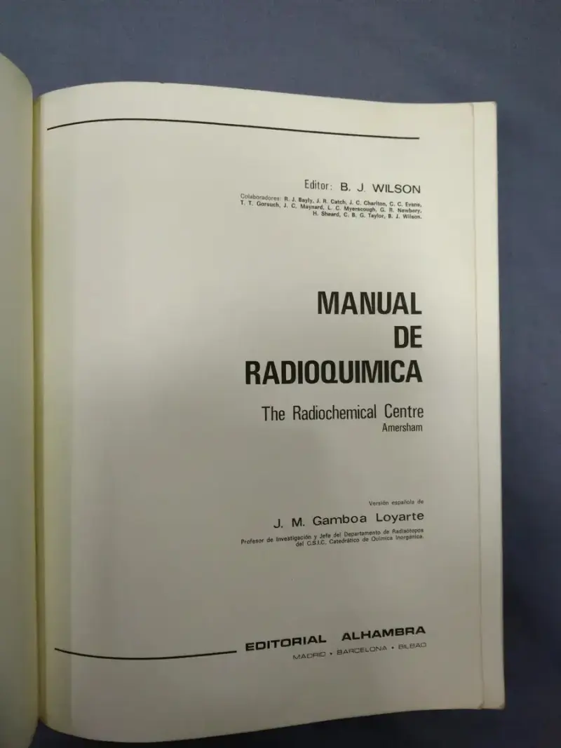 Libro Manual De Radioquimica De Gamboa Loyarte - 4