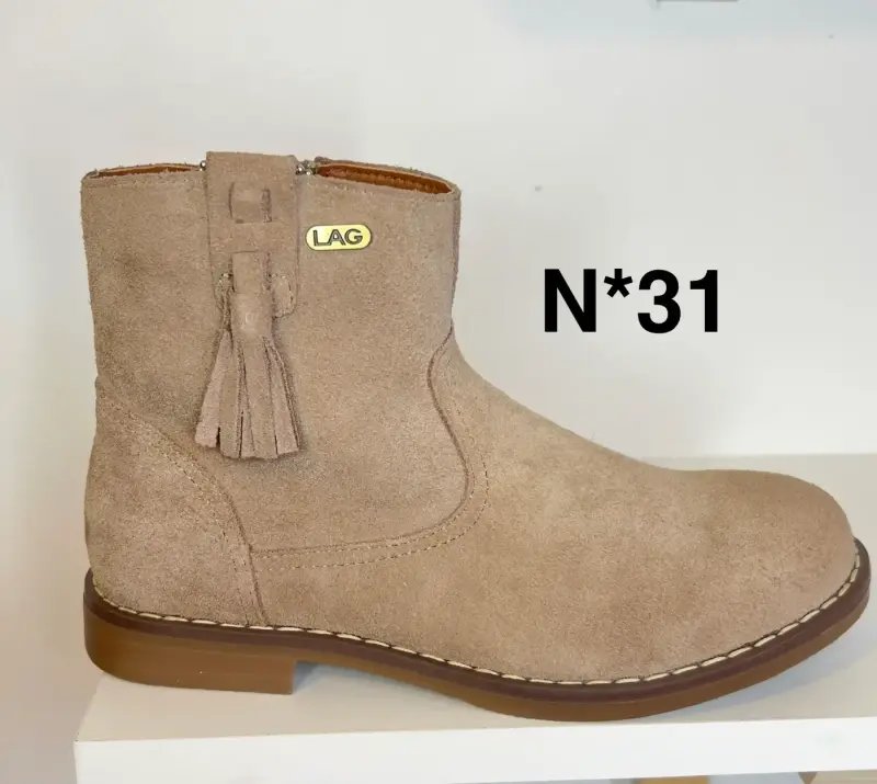 Botines de gamuza beige - 2