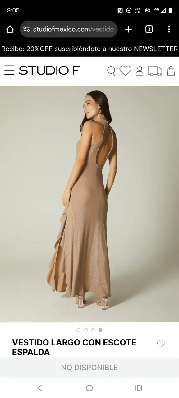 Vestido largo con glitter - 2