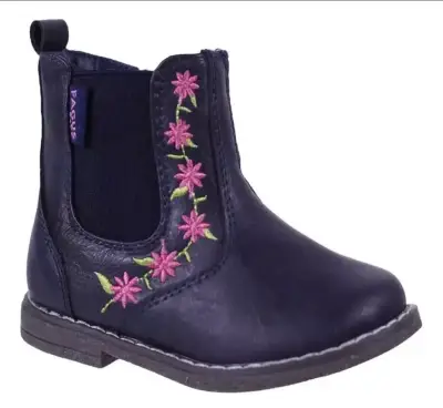 Botines de niña con flores - miniatura 2