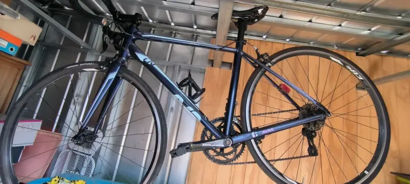 Bicicleta de carretera azul