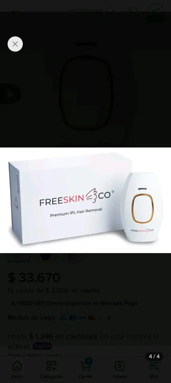 Depiladora Laser IPL FreeSkin Co blanca - 1
