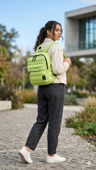 Mochila verde acolchada bubba - miniatura 1