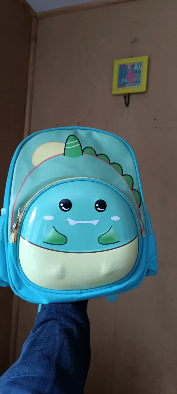 Mochila infantil dinosaurio celeste - 1