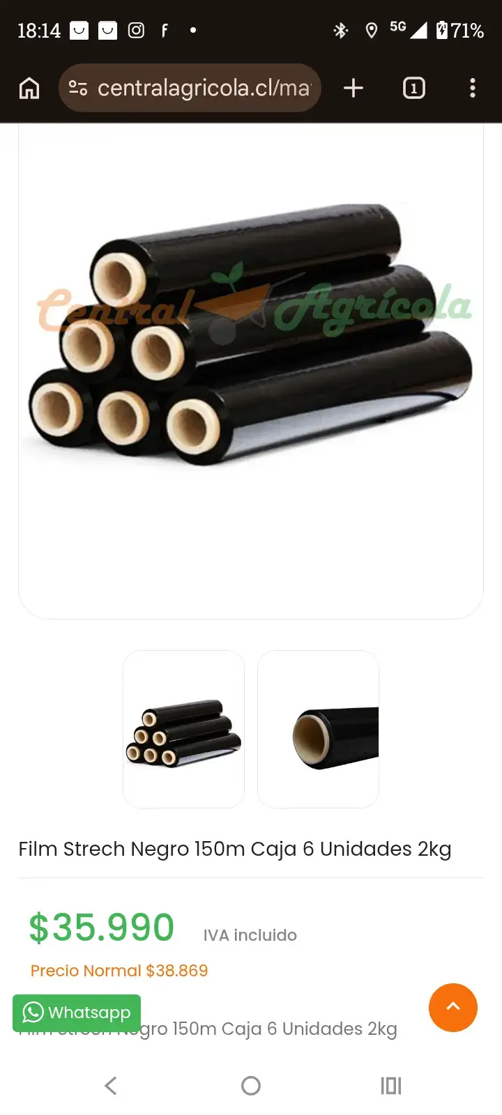 Film Strecht Negro 150m