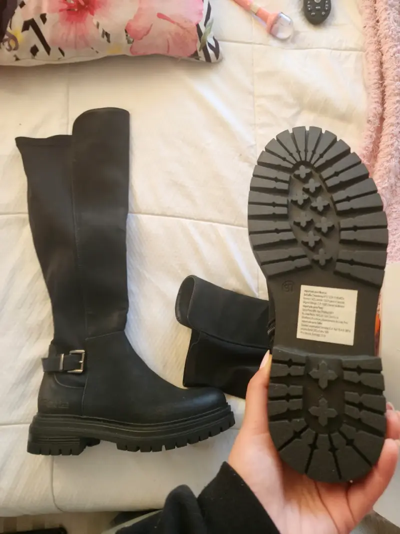 Botas negras de tacos gruesos