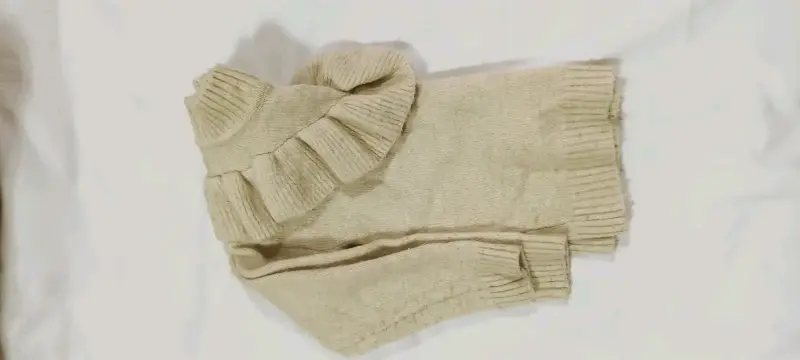 Suéter beige de lana - 1