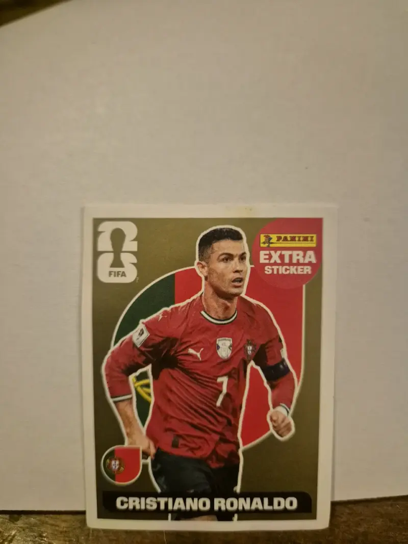 Lámina Panini Cristiano Ronaldo dorada