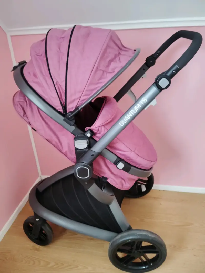 Coche de bebé 3 en 1 rosa - 4