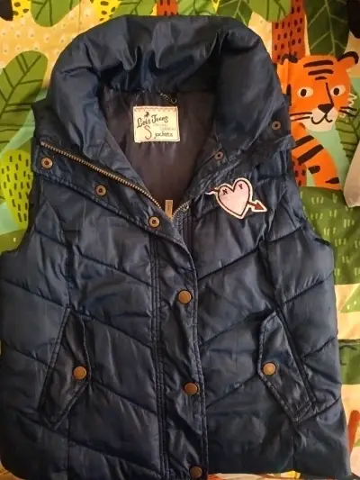 Parka acolchada sin manga azul Lois Jeans - miniatura 1