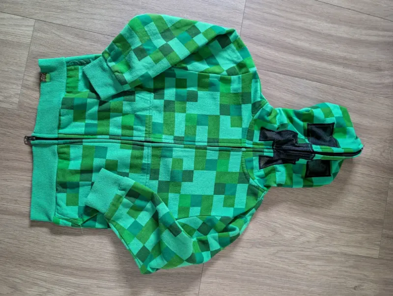 Polerón verde con capucha Minecraft - 1