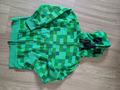 Polerón verde con capucha Minecraft - miniatura 1