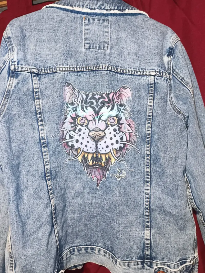 Chaqueta de mezclilla azul americanino talla xl - 2