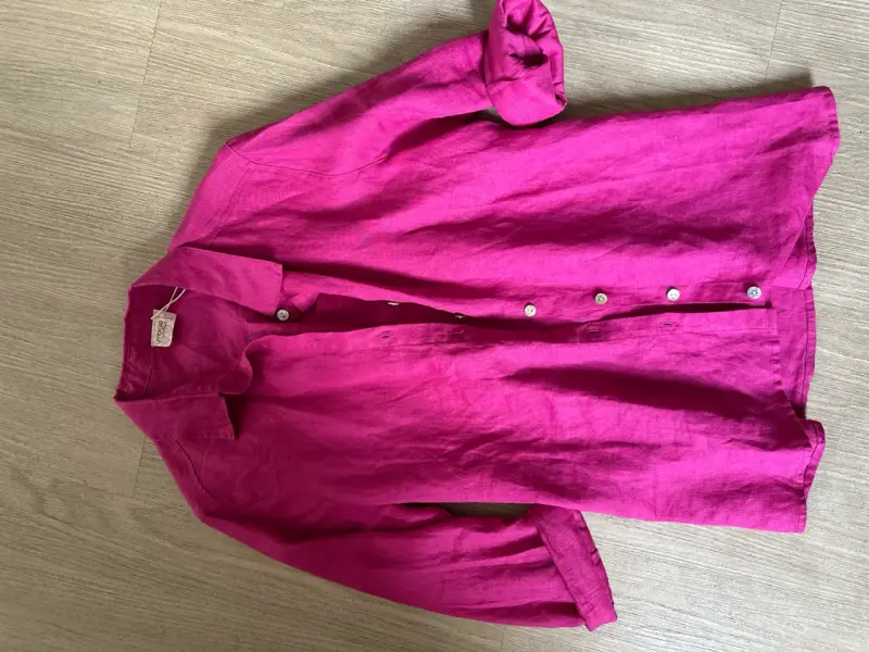 Camisa fucsia de lino - 1