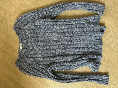 Suéter de punto gris jaspeado - miniatura 1