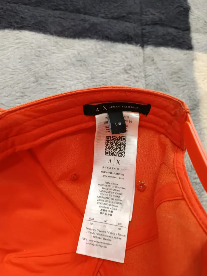 Gorra Armani Exchange naranja - 4