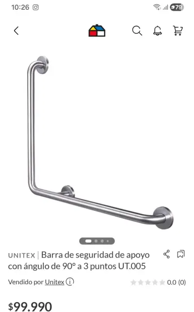 Barra de soporte para baño - miniatura 3