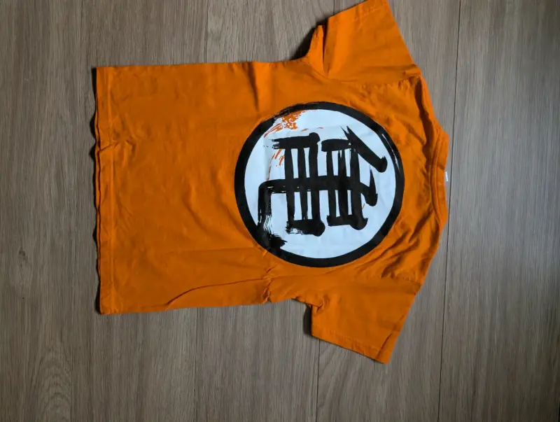 Polera naranja estampado círculo - 2