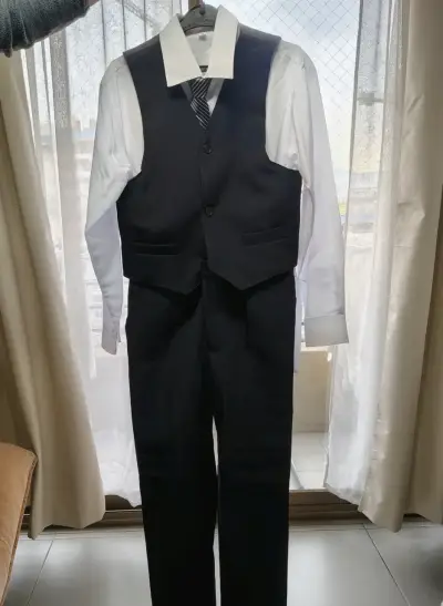 Traje formal infantil negro - miniatura 2