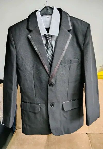Traje formal infantil negro - miniatura 3