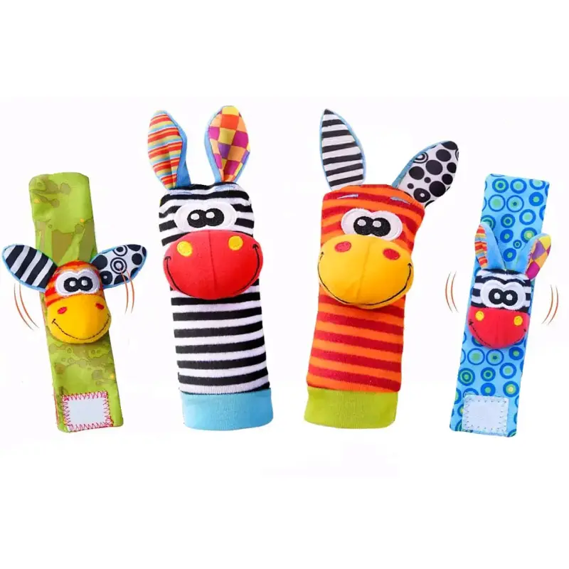 Juguetes sonajeros para bebés calcetines + pulsera - 1