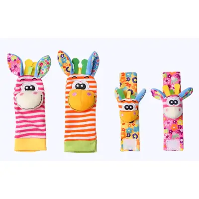 Juguetes sonajeros para bebés calcetines + pulsera - miniatura 2
