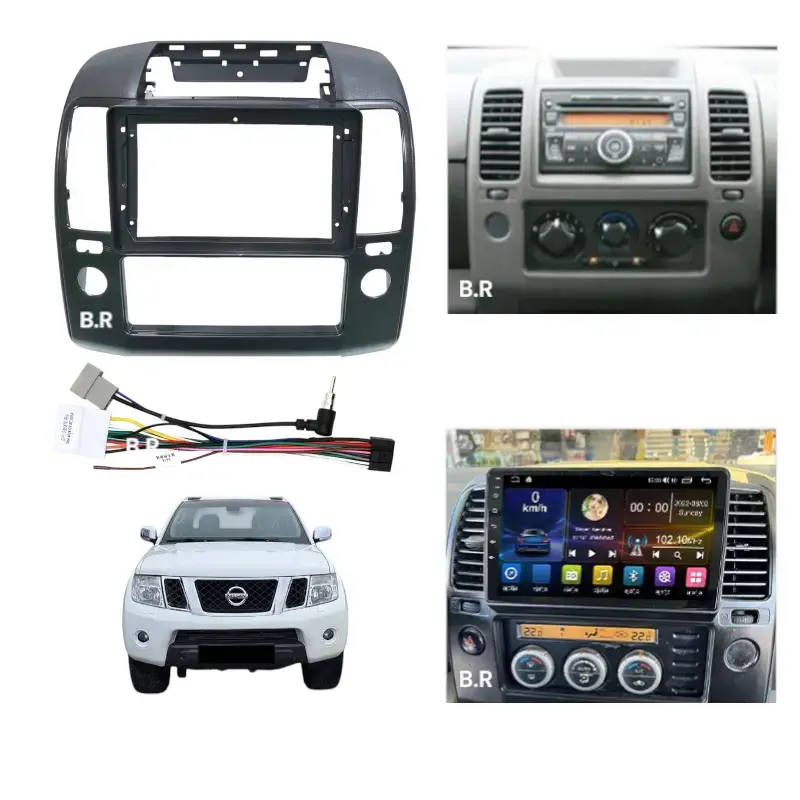 Kit bisel Nissan navara 9 pulgada + arnés y adapta