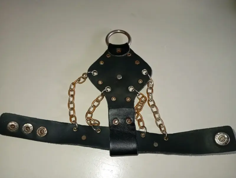 Pulsera/muñequera Gótica/Rockera De Cuero - 3
