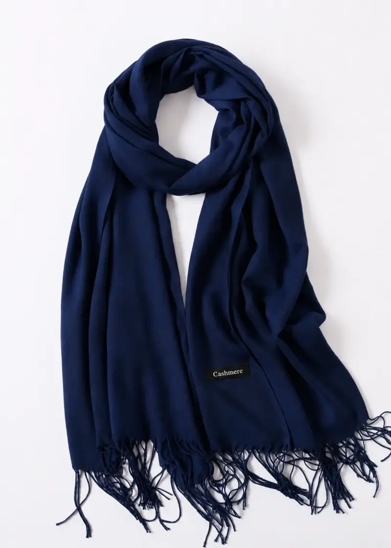 Bufanda azul de cashmere