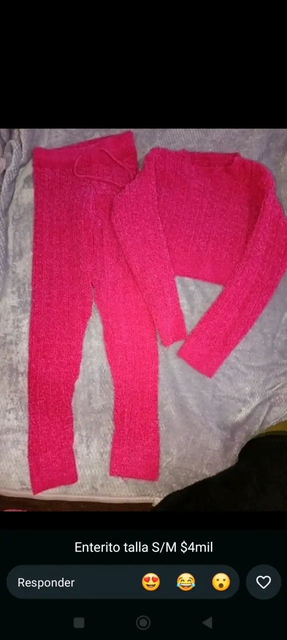 Enterito tejido rosa S/M