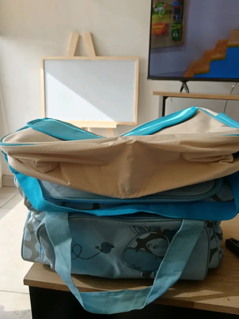 Bolso maternal azul