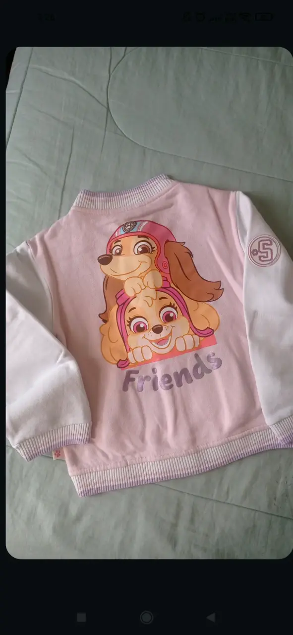 Chaqueta rosa infantil con bordado - 2