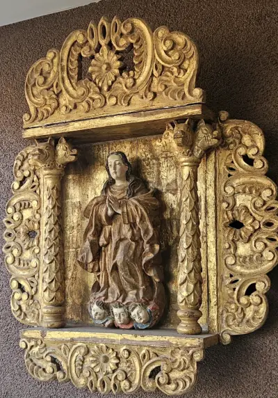 Retablo religioso con figura - miniatura 2